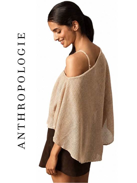 Anthropologie Tops - Anthropologie Ollari Lurex Poncho